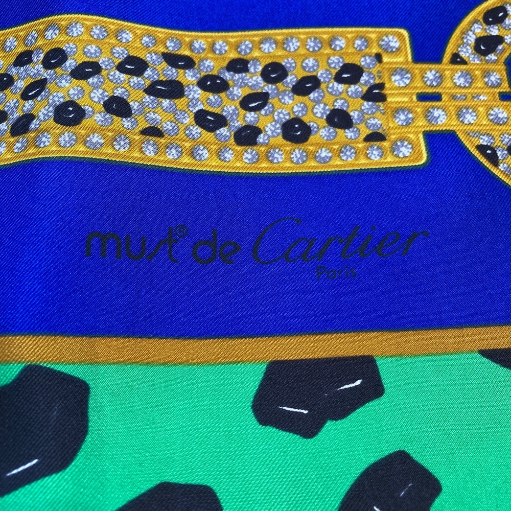 ❤️💚💙 CARTIER SILK SCARF AUTHENTIC - Picture 2 of 11